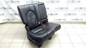 Rear row of seats, 2nd row, right, Toyota Highlander 20-21, black leather with perforation, for 8 seats, Limited, hybrid, with belt and armrest, scratches on leather and plastic