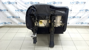 Rear row of seats, 2nd row, right, Toyota Highlander 20-21, black leather with perforation, for 8 seats, Limited, hybrid, with belt and armrest, scratches on leather and plastic