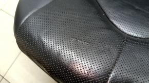 Rear row of seats, 2nd row, right, Toyota Highlander 20-21, black leather with perforation, for 8 seats, Limited, hybrid, with belt and armrest, scratches on leather and plastic