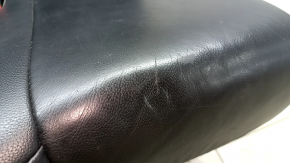 Rear row of seats, 2nd row, right, Toyota Highlander 20-21, black leather with perforation, for 8 seats, Limited, hybrid, with belt and armrest, scratches on leather and plastic