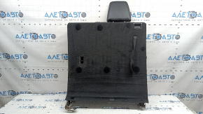 Backrest of the rear 3rd row of seats, right, Toyota Highlander 20-22, black leather, Platinum, Limited, XSE, with headrest and bracket, dent on the leather