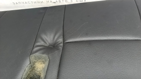 Rear seat cushion, 3rd row, Toyota Highlander 20-23, black leather, Platinum, Limited, dent on leather, scratches, wool, missing foam piece