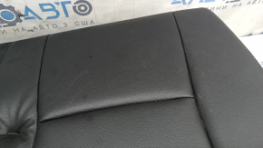 Rear seat cushion, 3rd row, Toyota Highlander 20-23, black leather, Platinum, Limited, dent on leather, scratches, wool, missing foam piece