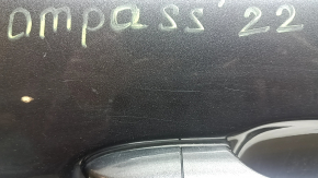 Front right door assembly Jeep Compass 17-26 keyless, PAU graphite, scratches, scratches on molding, scratches on trim
