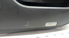 Door trim, front right card, Toyota Highlander 20-22, black leather, Limited, Platinum, black insert, black leather armrest, wood trim, dented, whitened plastic, scratches