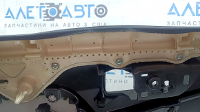 Door trim, front right card, Toyota Highlander 20-22, black leather, Limited, Platinum, black insert, black leather armrest, wood trim, dented, whitened plastic, scratches