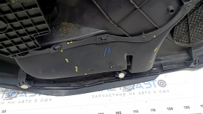 Door trim, front right card, Toyota Highlander 20-22, black leather, Limited, Platinum, black insert, black leather armrest, wood trim, dented, whitened plastic, scratches