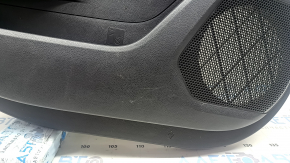 Door trim, rear left card, Toyota Highlander 20-22 with curtain, black leather, black insert, black leather armrest, wood trim, scratches, tears