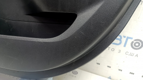Door trim, rear right card, Toyota Highlander 20-22 with curtain, black leather, black insert, black leather armrest, wood trim, scratches