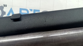 Door trim, rear right card, Toyota Highlander 20-22 with curtain, black leather, black insert, black leather armrest, wood trim, scratches