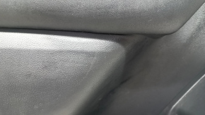 Door trim, front left, Toyota Highlander 20-22, black leather, Limited, Platinum, black insert, black leather armrest, wood trim, scratches
