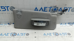 Right visor for Jeep Compass 17-26 with backlight, gray, without hook, dry-cleanable