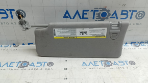 Right visor for Jeep Compass 17-26 with backlight, gray, without hook, dry-cleanable