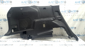 Left arch trim for Toyota Highlander 21-22, black, hybrid, for JBL subwoofer, with cup holders and plugs, scratches