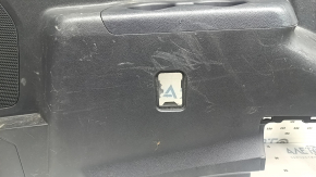 Left arch trim for Toyota Highlander 21-22, black, hybrid, for JBL subwoofer, with cup holders and plugs, scratches