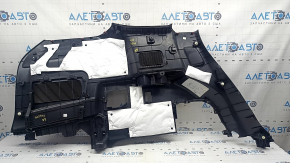 Right arch trim Toyota Highlander 21-26 black, hybrid, with cup holders, without plug, scratches