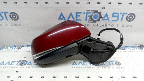 Right side mirror assembly Toyota Highlander 20-22 12 pins, turn signal, backlight, heating, auto-folding, BSM, red, without bracket plug
