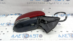 Right side mirror assembly Toyota Highlander 20-22 12 pins, turn signal, backlight, heating, auto-folding, BSM, red, without bracket plug