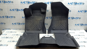 Set of interior mats, rubber, Jeep Compass 17-26, black, type 2, for cleaning