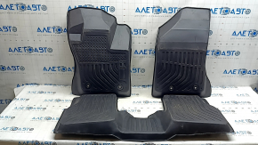 Set of interior mats, rubber, Jeep Compass 17-26, black, type 2, for cleaning