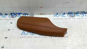 Front panel trim, left upper Jeep Compass 22-26, brown leather, gray stitching, scratches