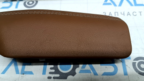 Front panel trim, left upper Jeep Compass 22-26, brown leather, gray stitching, scratches