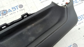 Lower dashboard trim for Toyota Highlander 20-22, black leather, for 8" display, leather tears, dry cleaning required