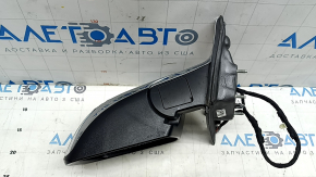 Right side mirror assembly Jeep Compass 17-22 5+4 pins, BSM, turn signal, heated, with chrome molding, black, chip on chrome, scratch