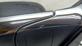 Right side mirror assembly Jeep Compass 17-22 5+4 pins, BSM, turn signal, heated, with chrome molding, black, chip on chrome, scratch