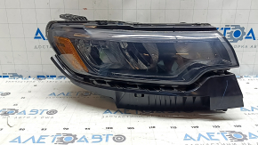 Right front headlight assembly Jeep Compass 22-26 halogen + LED with mount, chip, sand
