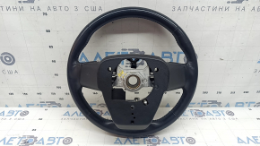 Naked steering wheel Toyota Highlander 20-26 black leather, heated, with buttons, scratches, worn