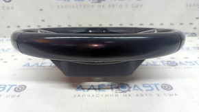 Naked steering wheel Toyota Highlander 20-26 black leather, heated, with buttons, scratches, worn