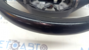 Naked steering wheel Toyota Highlander 20-26 black leather, heated, with buttons, scratches, worn