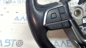 Naked steering wheel Toyota Highlander 20-26 black leather, heated, with buttons, scratches, worn