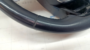 Naked steering wheel Toyota Highlander 20-26 black leather, heated, with buttons, scratches, worn