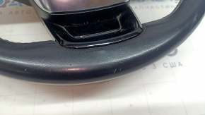 Naked steering wheel Toyota Highlander 20-26 black leather, heated, with buttons, scratches, worn