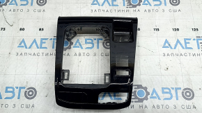 Upper center console trim for the Jeep Compass 22-26 shifter with plug, gloss black, scratches