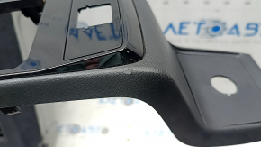 Rear center console trim for Jeep Compass 22-26, black, with trims, glossy, scratches