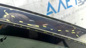 Rear left window, blind glass, Kia Niro 17-22, chrome, tinted, scratches on chrome