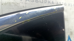 Rear right window, blind glass, Kia Niro 17-22, chrome, tinted, scratches on chrome