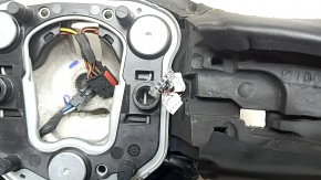 Naked steering wheel Jeep Compass 22-22 black leather, brown stitching, heated, with overlay, scratches, worn