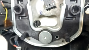 Naked steering wheel Jeep Compass 22-22 black leather, brown stitching, heated, with overlay, scratches, worn