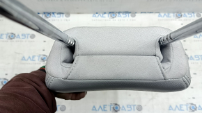 Front left headrest Jeep Compass 22-22, grey leather, grey stitching, dry-cleanable, dented