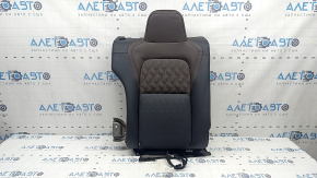 Rear seat back trim, 2nd row, right, Nissan Murano 25-26 Platinum, combined leather, dark gray and brown, heated, dents