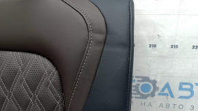 Rear seat back trim, 2nd row, right, Nissan Murano 25-26 Platinum, combined leather, dark gray and brown, heated, dents