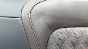 Rear seat back trim, 2nd row, right, Nissan Murano 25-26 Platinum, combined leather, dark gray and brown, heated, dents