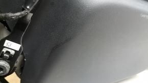 Jeep Compass 22-22 passenger seat with airbag, mechanical, leather, gray + black, with brown and gray stitching, perforation, needs cleaning, scuffs, scratches