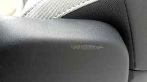 Jeep Compass 22-22 passenger seat with airbag, mechanical, leather, gray + black, with brown and gray stitching, perforation, needs cleaning, scuffs, scratches