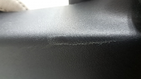 Jeep Compass 22-22 passenger seat with airbag, mechanical, leather, gray + black, with brown and gray stitching, perforation, needs cleaning, scuffs, scratches