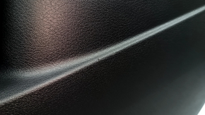 Door trim, front right card, Nissan Murano 25-26, black, brown leather trim with white stitching, black leather armrest with white stitching, gray gloss insert, with backlight, scratch
